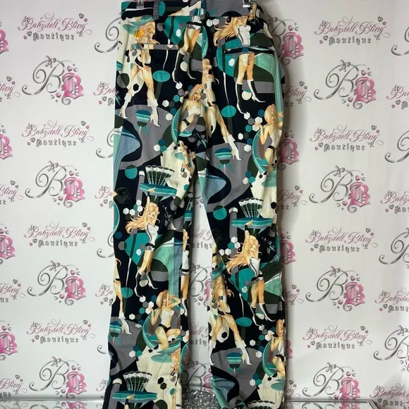 Loudmouth golf pants space girls John Daly rare pants retro girls pin up girl - Picture 3 of 8